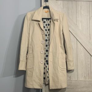 Tulle Cream Pea Coat